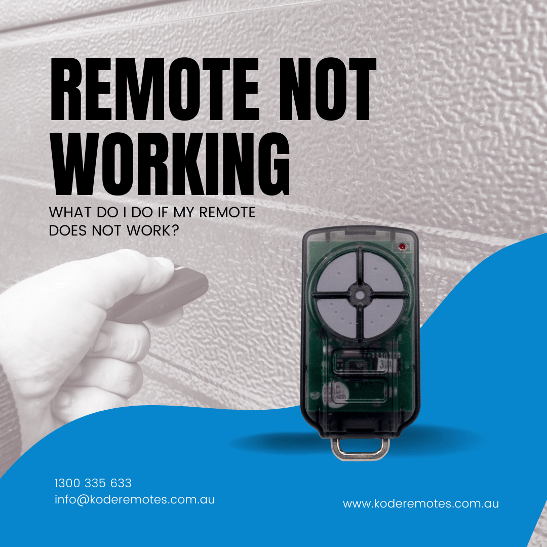 Why is my garage door remote not working?