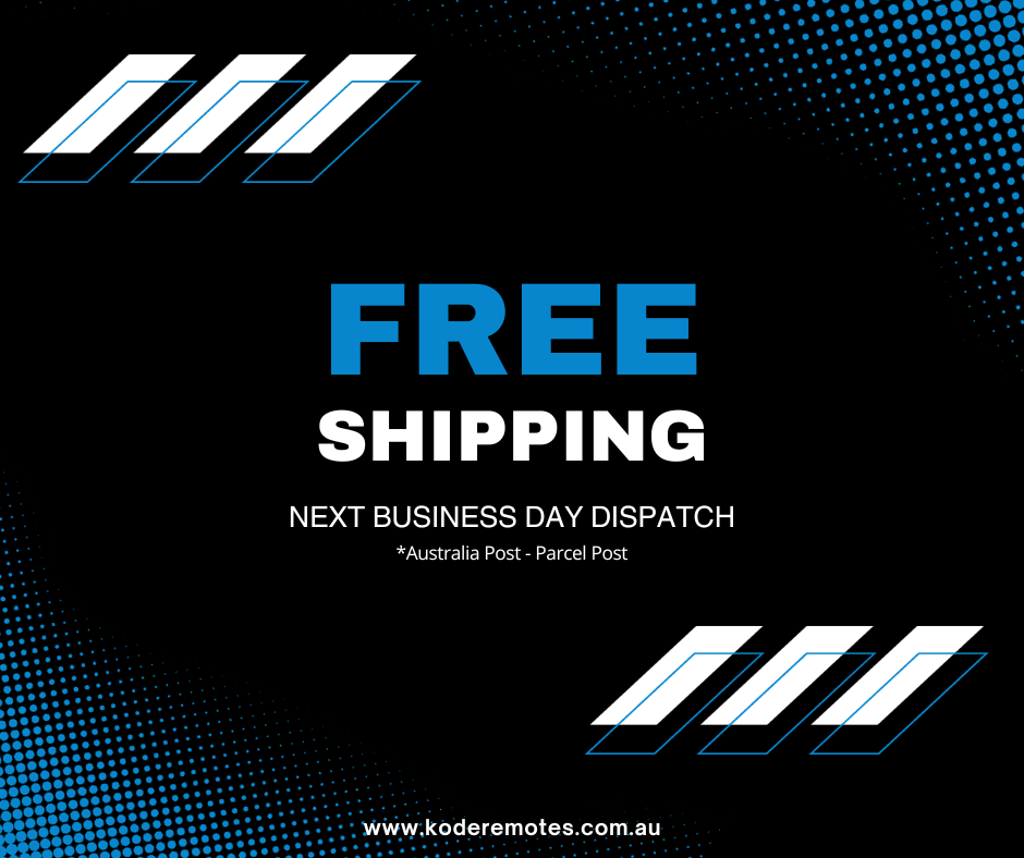 Free Shipping & Next Business Day Dispatch with Kode Remotes